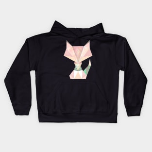 Geometric Fox - Marble Kids Hoodie